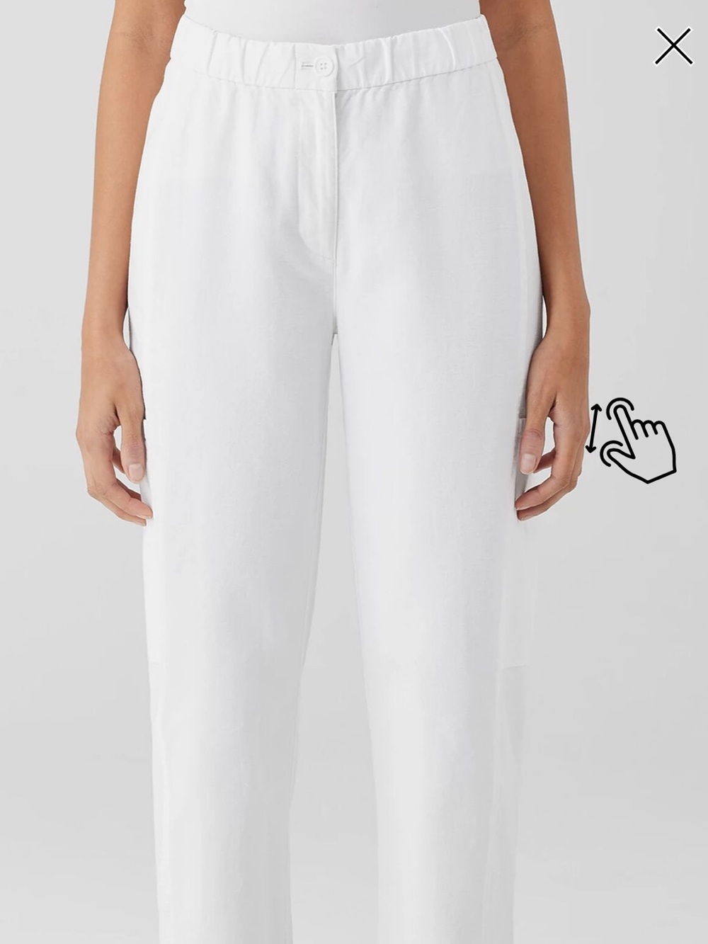 Eileen Fisher Cotton Hemp Lantern Pants size xl white